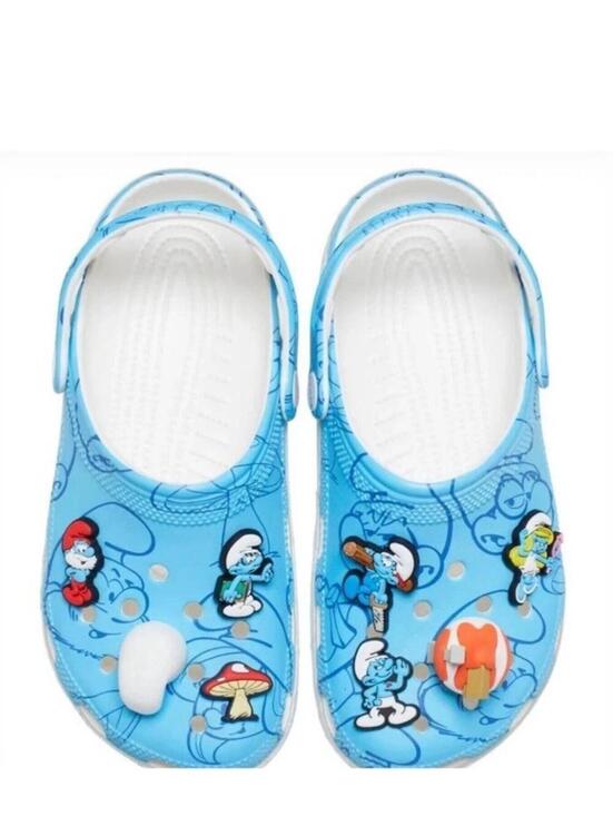 CROCS Shoes - CROCS Adults SMURFS CLASSIC CLOG Light Blue SHOE MENS Size 7 WOMENS Size 9
